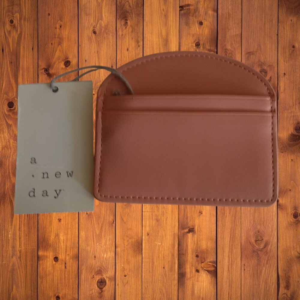 A NEW DAY Target Card Holder Small Coral ID Holder Neutral Classic Casual NEW